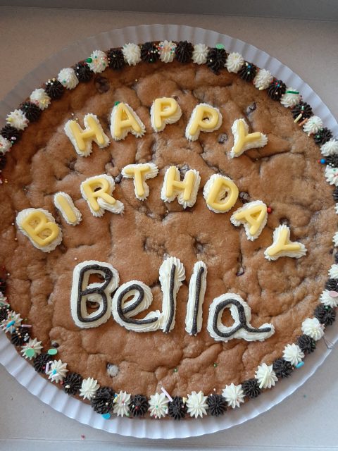 Happy Birthday Bella cookie cake