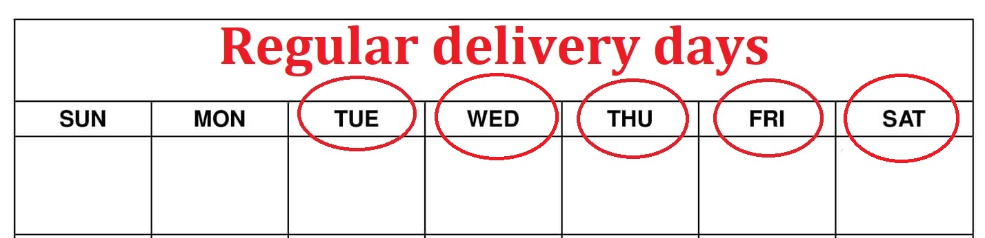 Regular delivery days